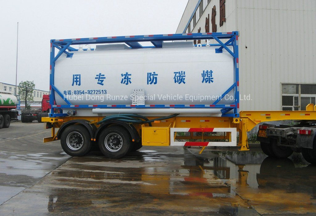  20FT Steel Lined Plastic PE ISO Tank Container For Storage Ethylene Glycol, Diethylene Glycol Antifreeze
