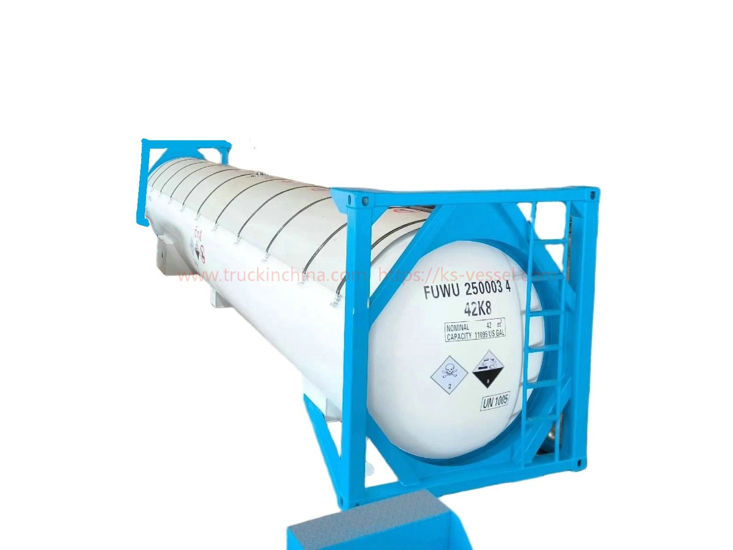 40FT T50 ISO Tank Container for Anhydrous Liquid Ammonia UN1005 Liquid Nh3 Transport
