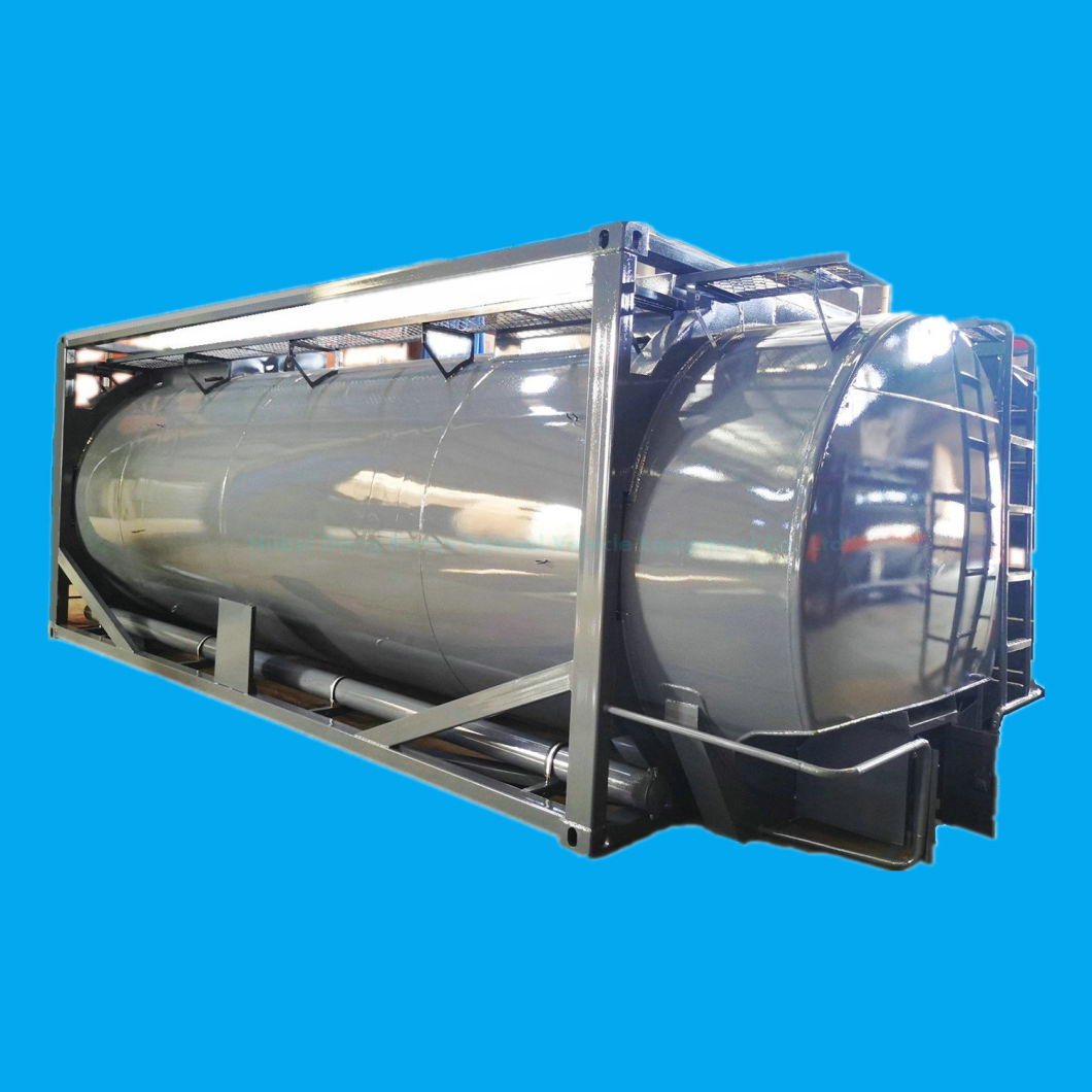 20feet Hydrochloric Acid HCl Sulphuric Acid Container Tank Lined LLDPE 16mm with Acid Pump Q235B+PE
