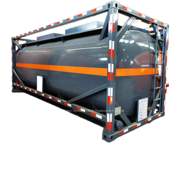 20ft Lining PE Petrochemicals Transport Chemical Liquid ISO Tank Container Q235B+PE 21m3