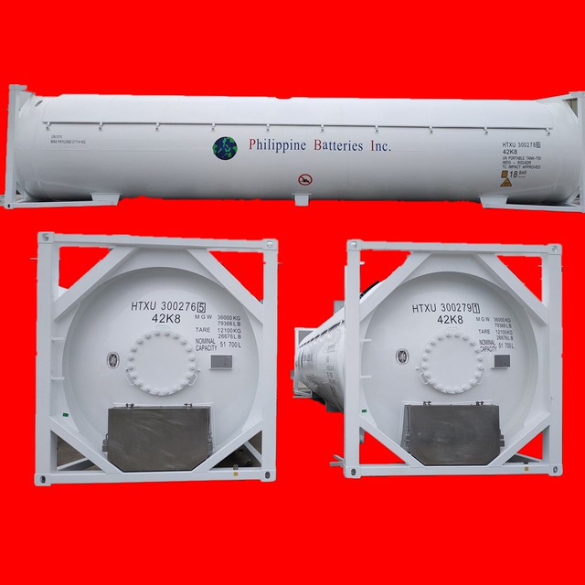 40FT T50 ISO LPG Tank Container for Butane, Butylene, Trimethylene, Dimetlylamine, Dimethylether, Isobutene, LPG, Propene Transport 51.7cbm