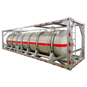 Customzing 40feet 30feet Pure Aluminium ISO Tank Container for Corrosive Nitric Acid Concentrated 28kl