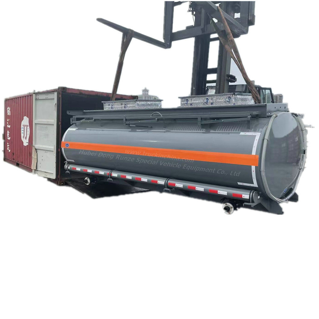 11CBM Steel Lined PE Acid Corrosive Liquid Transport Tank Body for Hydrochloric Acid Tanker 