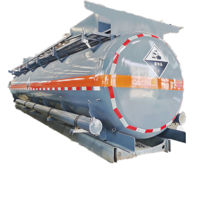 14mt-18mt Lined PE Tank Truck Body SKD for Corrosive Acid Liquid Lorry Chassis Transport