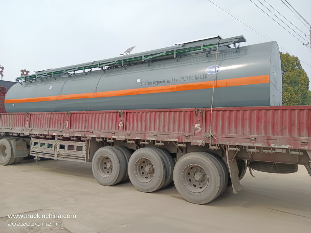 Lined PE 6604 Gallon Sodium Hypochlorite Storage Transportation Tanks 