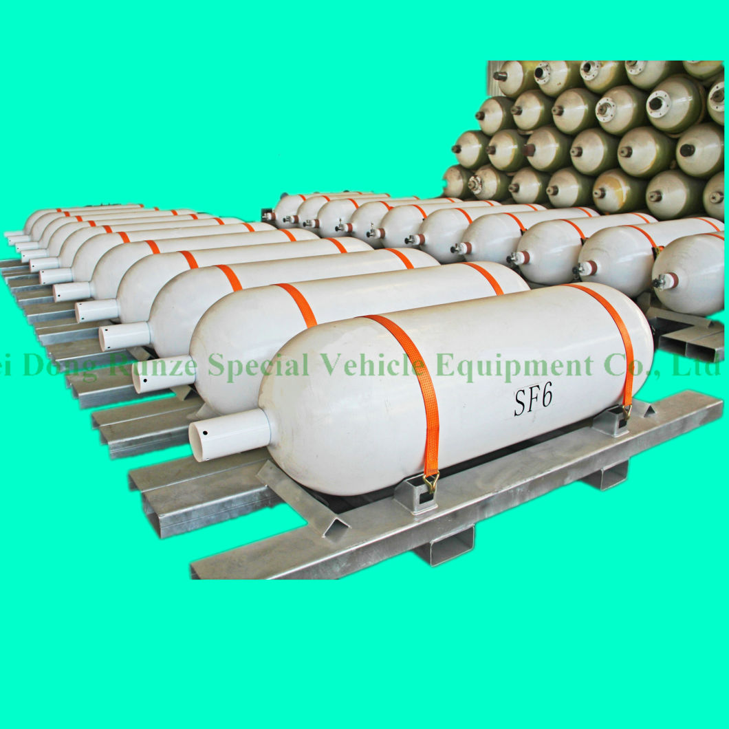 High Purity High Pressure Gas Cylinder for Liquefied Chlorine Gas Cl2 Skid Storage Transport 440L, 470L Pressure 16.6MPa
