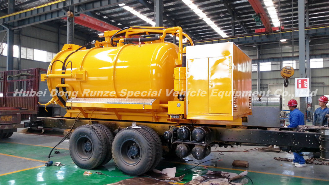 Combined Sewer Jetting Vacuum Tank Body Customized (3000L -16000L Combination Jet-VAC Units Combined Sewer Vehicles Body Build Tank)
