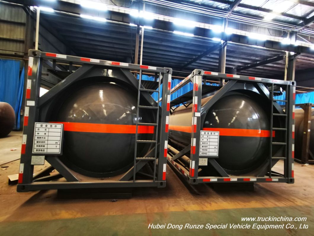 30FT PE Lined Composite Tank Containers for Chemicals Hydrochloric Acid HCl, Caustic Soda, Sulfuric Acid, Ferric Chloride (Road Transport Swap ISO Tank)