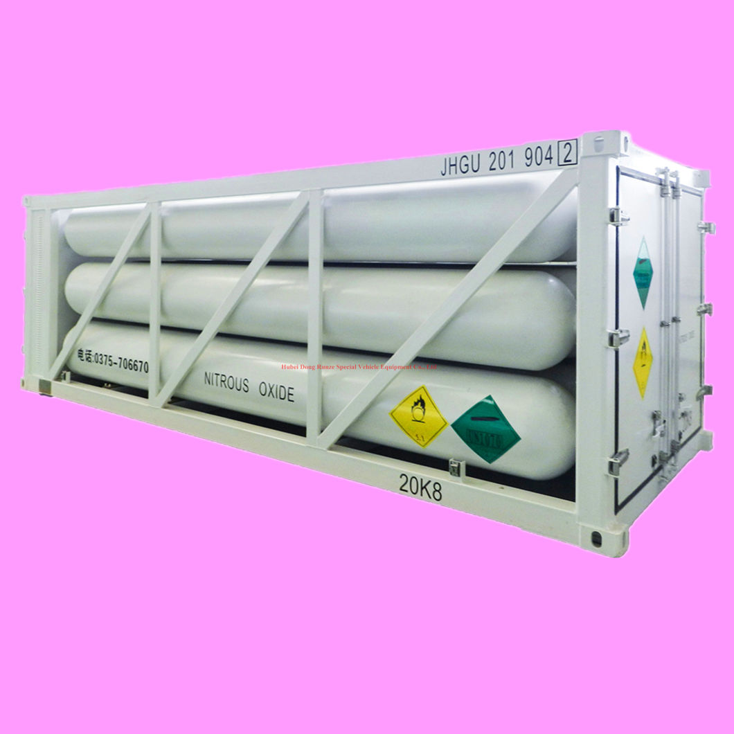 20feet / 40FT Electric Gas Megc Container Cylinder (Portable DOT ISO Industrial Gas Cylinder BF3/UN1008, N2O/UN1070, NF3/UN2451, He, SiH4, SiH6 Tank Container)
