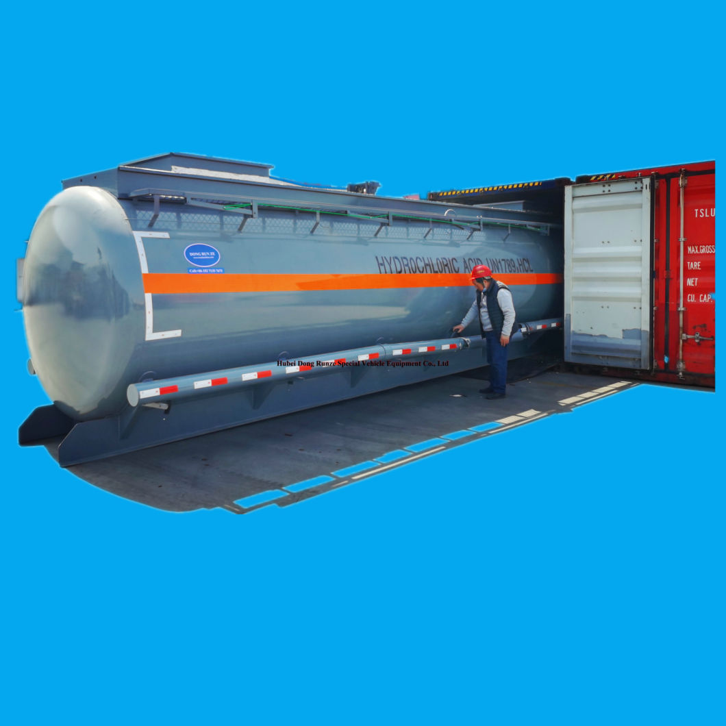 Customizing Hydrochloric Acid Tanker Trailer 25mt (PE PTFE Lined Chemical Tank Body Export Saudi Arabia)