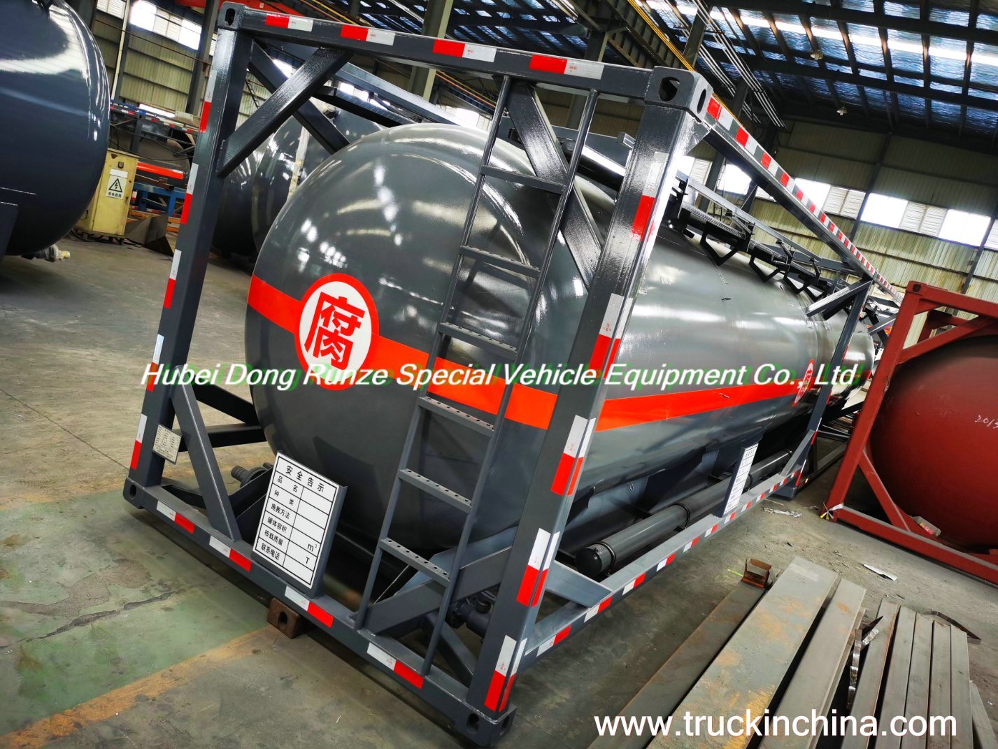40FT 38KL Lined PE Tank Container for Un 3453 Phosphoric Acid H3po4 Inorganic Acid