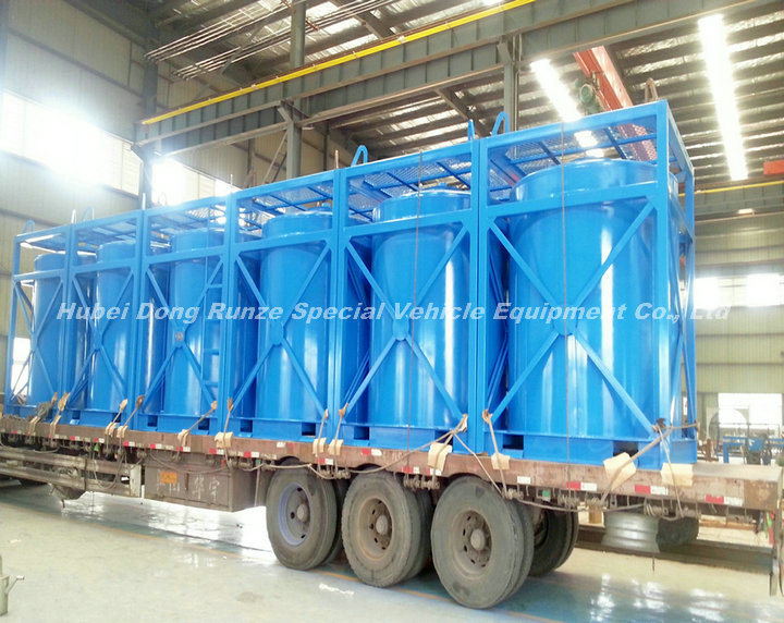 Hydrofluoric Acid Portable IBC Tank Container 5cbm-10cbm Steel Lined LLDPE Tank Used to Contain: HCl, Naoh (max 50%) , Naclo (max 10%) , PAC