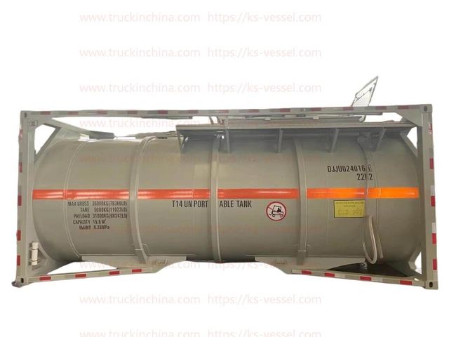  20ft CCS Certified T14 PE Lined UN Portable Tank 19.8KL for Chemical Liquid HF Hydrochloric Acid, Sulfuric Acid Container Transportation 