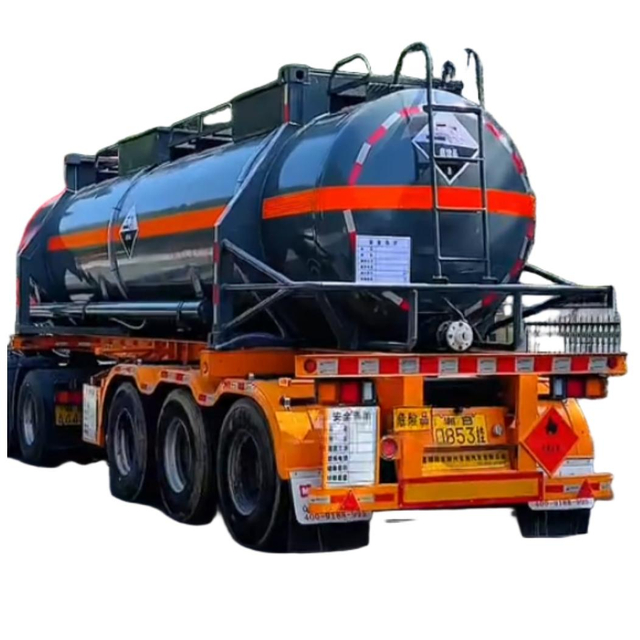 Customized T14 ISO Tank LDPE Lined 16mm-20mm for Transport Hydrochloric Acid, Sulphuric Sulfuric Acid 98% 19KL