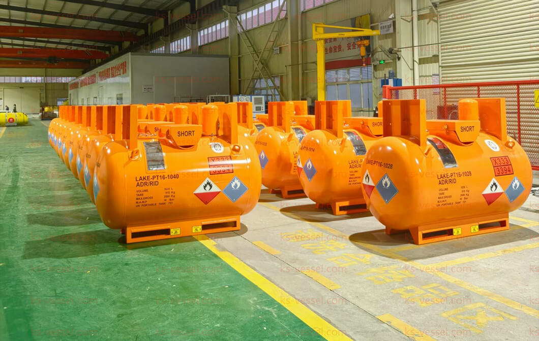 40PCS Keystone Vessel 6N Pure Stainless Steel T21 Ks1630 Un3394 C-430 Saddle Type Portable Tank Metal Alky Cylinde for KR LAKE MATERIALS