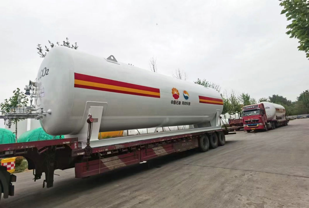 Horizontal Skid Liquid Carbon Dioxide Tank 50m3 CO2 for Oilfield Oil Displacement and Production Projects