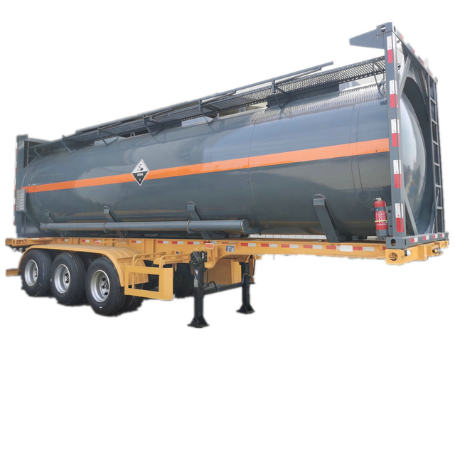 30FT 40FT 30kl Inner Lined PE ISO Tank Containers for Transport Corrosive Chemical Hydrochloric Acid, Sodium Hypochlorite 