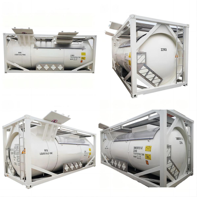 T50 Gas Transport Storage Liquid Chlorine ISO Tank Container 22K8 (UN1017 Portable Tank)