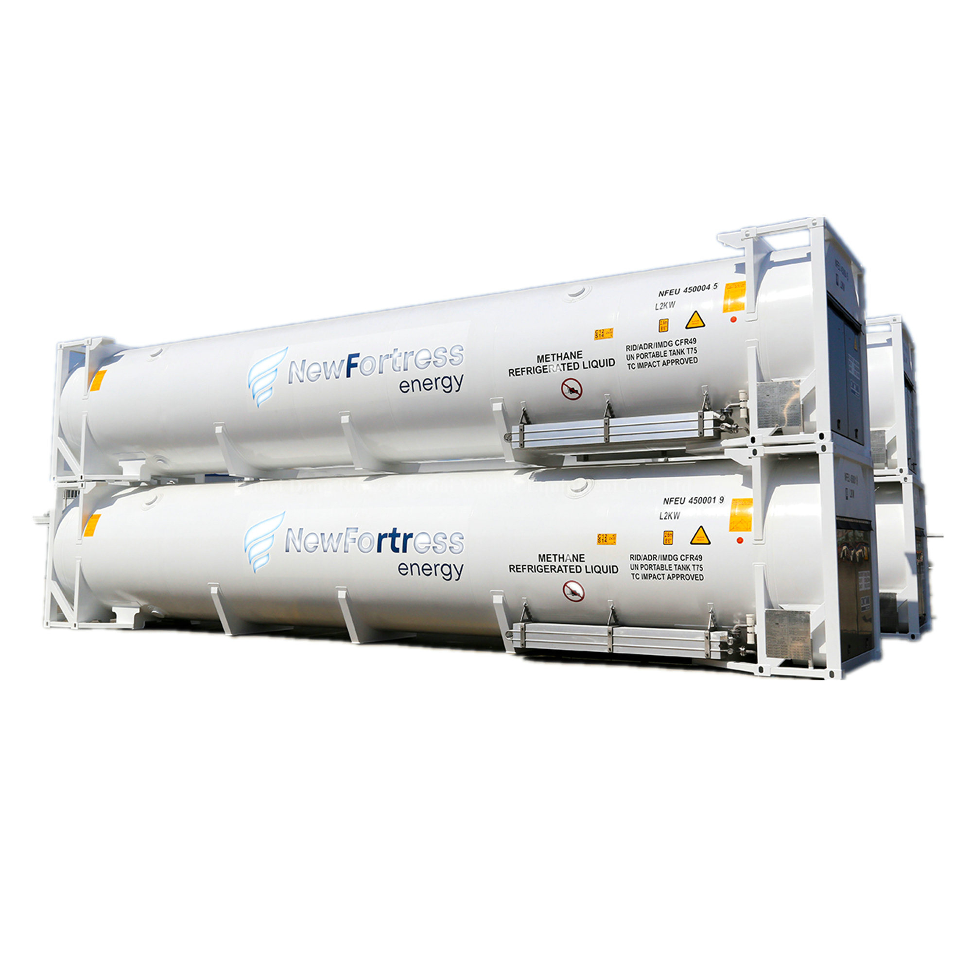 45FT T75 ISO Portable Tank for Un1972 Methane Refrigerated Liquid Cryogenic Liquid 51000liters Lox Lin Lar Lco2 LNG