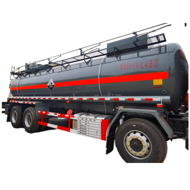 Mobile 18500Liters Carbon Steel Lined 16mm PE Tank Body for Hydrochloric Acid Lorry Mounted SKD 