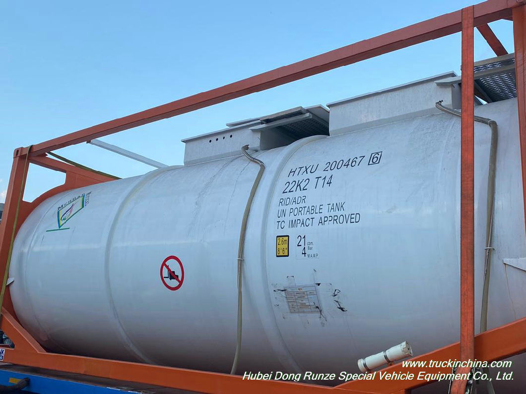 T14 Offshore Lined Tank Container (20FT ISOTANK 4.0Bar for Sulfuric Acid 17.5KL UN1830 Sulphuric Acid 98.0% H2SO4)