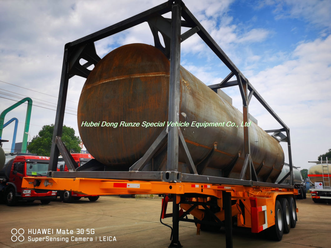Customized 30 Feet 22mm LLDPE Lined Tank Container for Sodium Hypochlorite (Bleach NaClO) 30ton