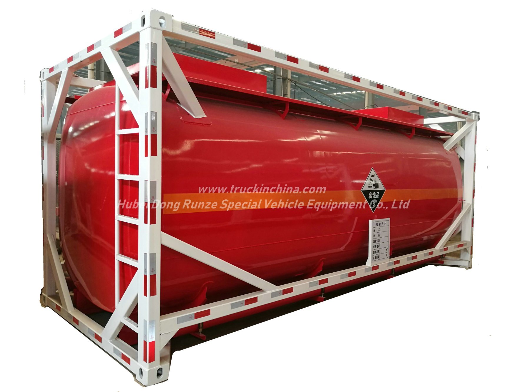 Custermizing PE Lined 20FT Portable ISO Tank Container For Hydrochloric Acid ,Sodium Hypochlorite,Hydrofluoric Acid ,Sodium Hydroxide 
