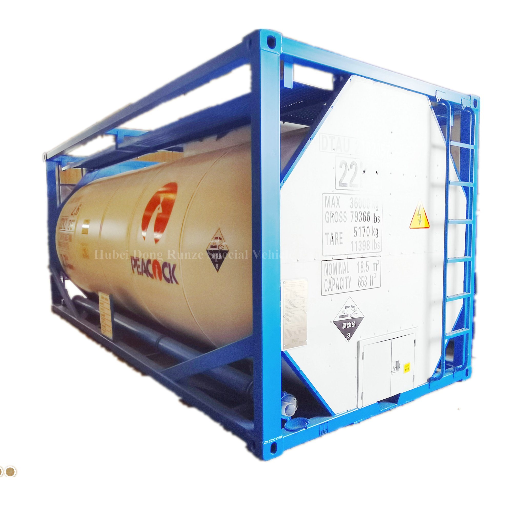  UN1830 T14 ISO 20FT Portable Tank Container for Sulfuric Acid Chemical 