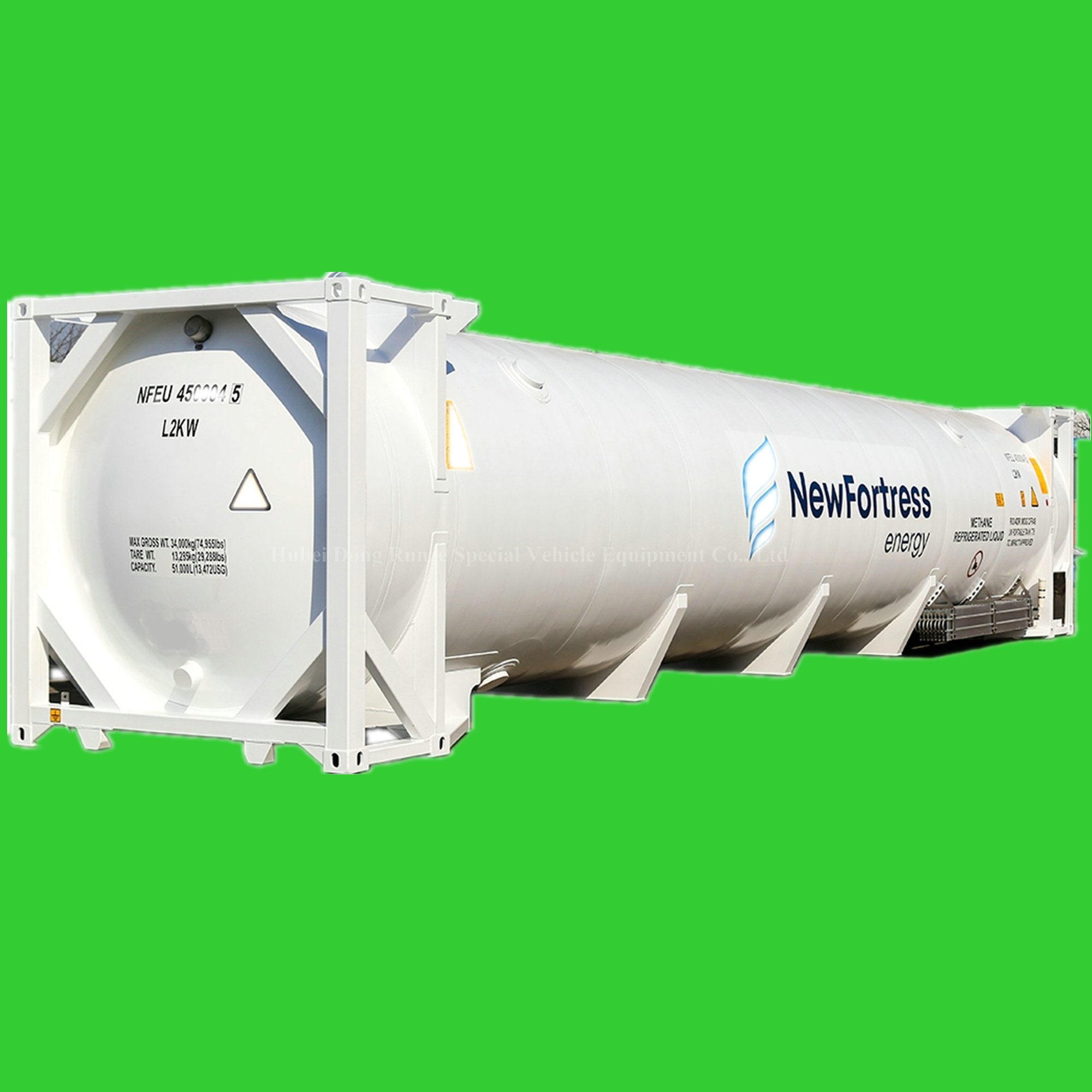 40FT T75 Cryogenic Tank for Transporting Oxygen, Nitrogen, Argon, CO2, LNG by Marine Railway Road