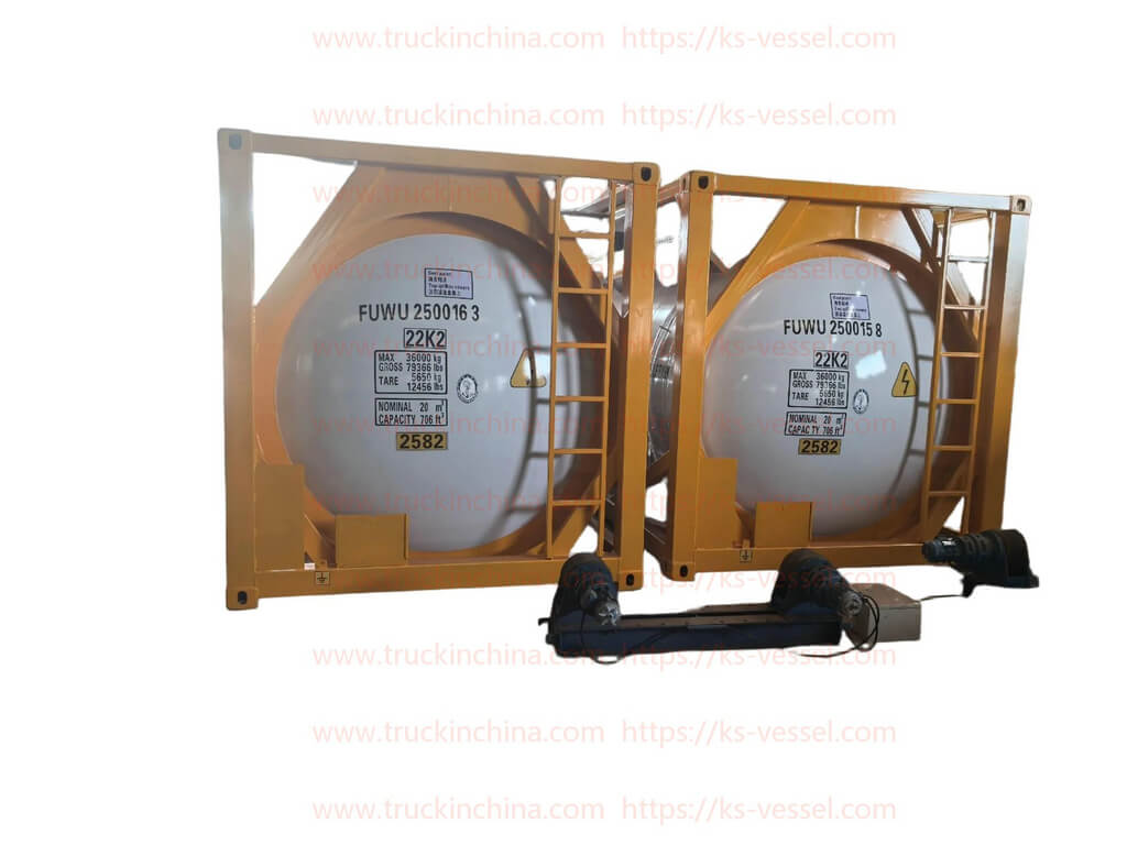  20ft T14 PE Lined 22k2 ISO Tank Container for UN2582 Ferric Chloride Solution 20KL