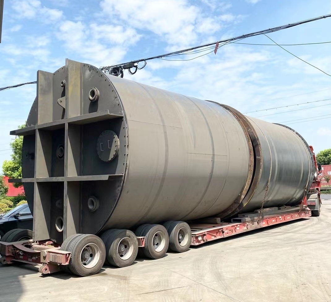 60m3 Steel Lined PE Plastic Acid Alkali Neutralization Tank Surge Vessel Stirring Chemical Reactor Tank