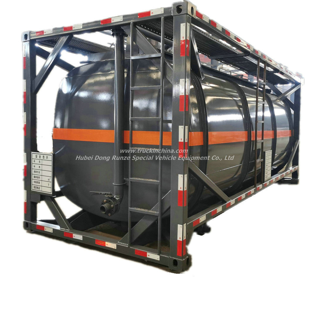 20FT ISO Un 1830 Sulfuric Acid Container Tanks 20kl with Bottom Loding (Q235B Steel 6mm+ Lined 16mm LDPE)