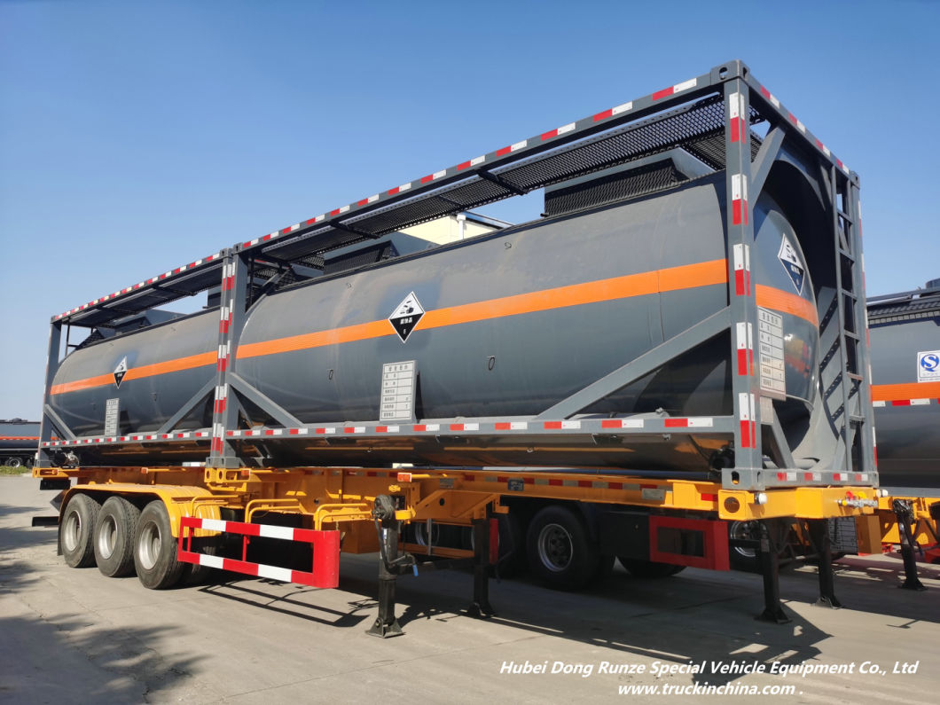Imo1 Corrosive Q235B Steel 20feet Sulfuric Acid Cautic Soda Tranport ISO Tank Container 21kl