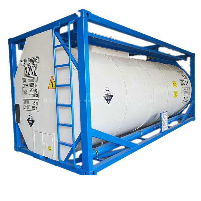 ISO Standard 20FT T7 T14 LDPE PTFE Lined Tank Containers for Chemical Sulfuric Acid Hydrochloric Acid 