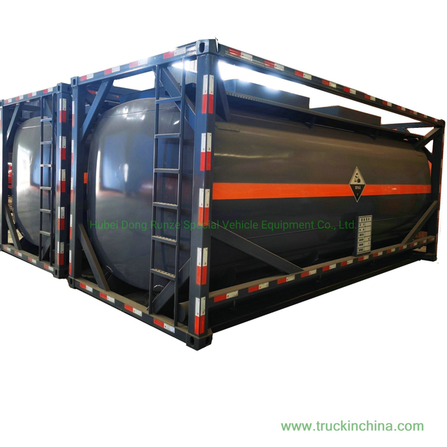  20feet Steel Lined PE ISO Container Tank for Hydrochloric Acid Sodium Hypochlorite Ferric Chloride