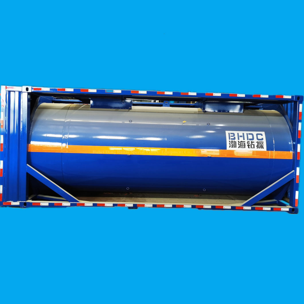 20feet Hydrochloric Acid Container Tank Steel Lining Plastic PE 16mm 21kl ISO Tank