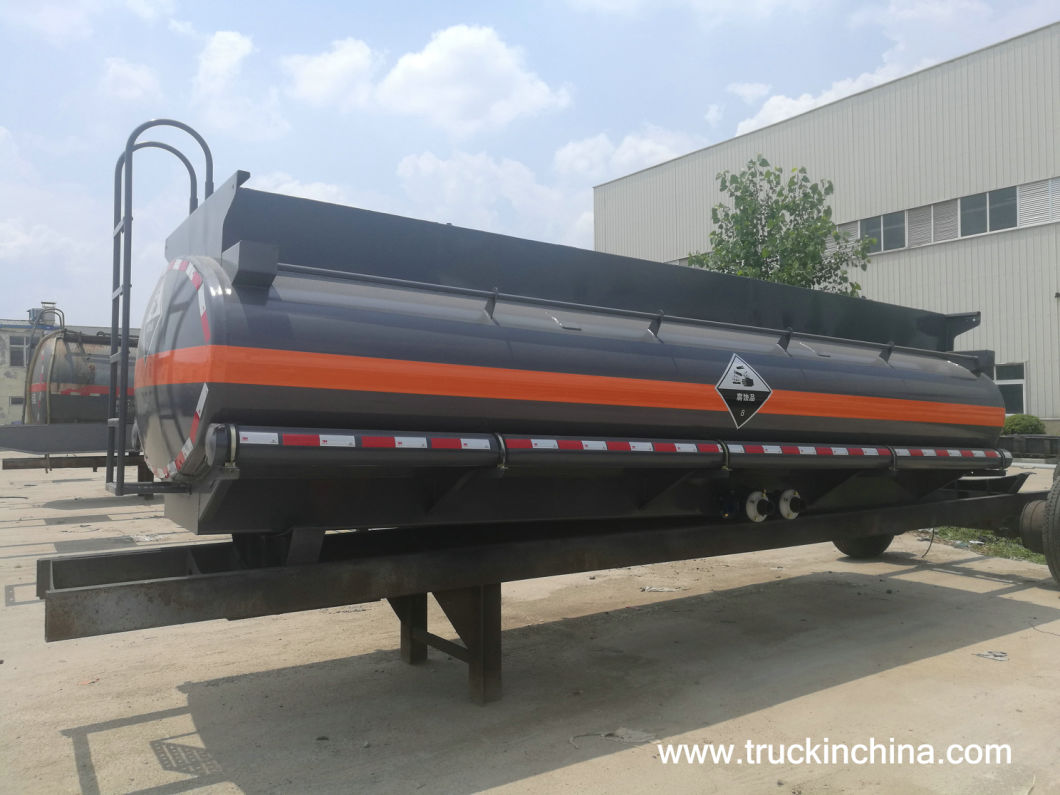 Hydrochloric Acid Tanks Body for HCl Transport Tanker (Elliptic Tank 2 compartments 12000L-13000L Steel Lined LLDPE)