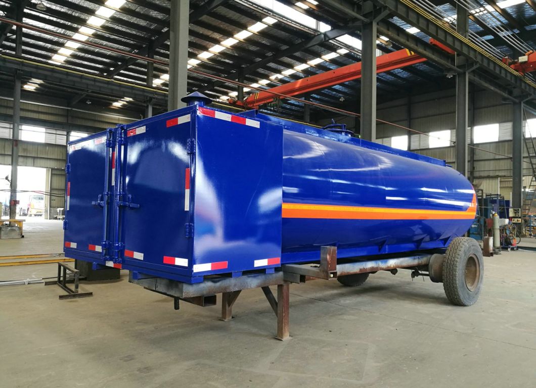 Mobile Bitumen Truck Tanker Upper Body (9m3 Hot Asphalt Tank Insulation 80mm RockWool, Wraped Stainless Steel With Baltur Diesel Oil Burner Generator)