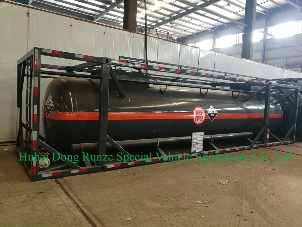 Customized 30 Feet LLDPE Lined Tank Container for Inorganic Acid (Phosphoric Acid, Hydrochloric Acid, Sulphuric Acid)
