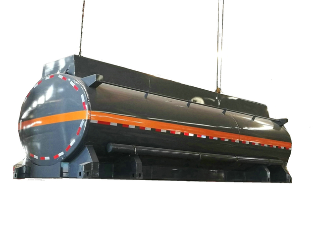 Chemical Liquid Tanker Body with Container Locks Trailer Road Transport 5000USG-6000USG (Solution HCl,NaOH,NaCLO,PAC,H2SO4,HF,H3PO4,H2O2 Store Tank Lined PE)