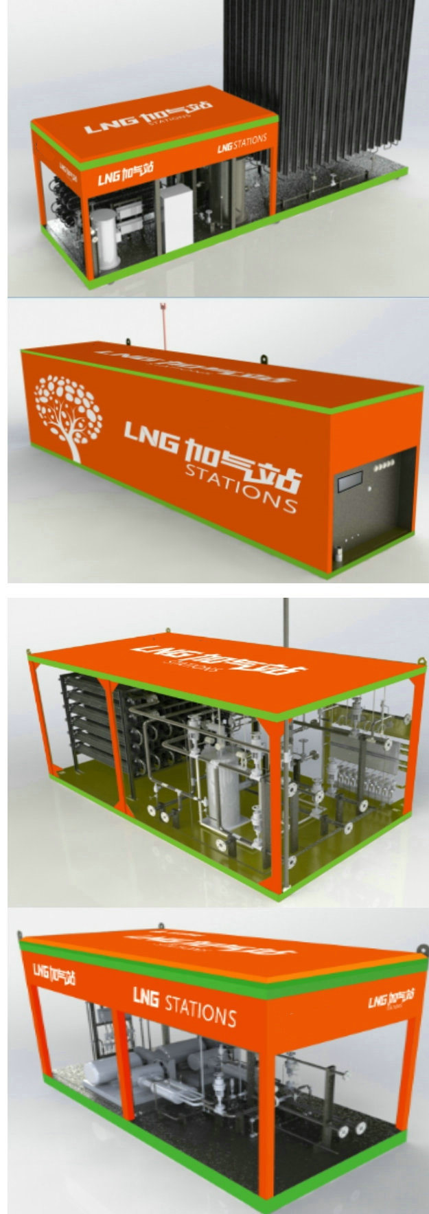 Efficient Integrated LNG Skid-Mounted Filling Station (LNG Cryogenic storage tank 30m3)