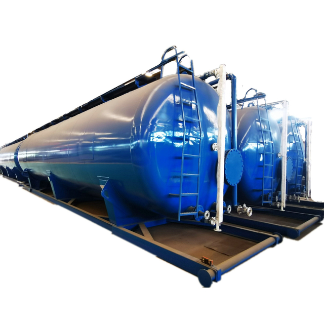 Skid 80cbm Frac Petrochemicals Hydrochloric Acid Oil Field Steel Lining PE Storage Tank 500bbl