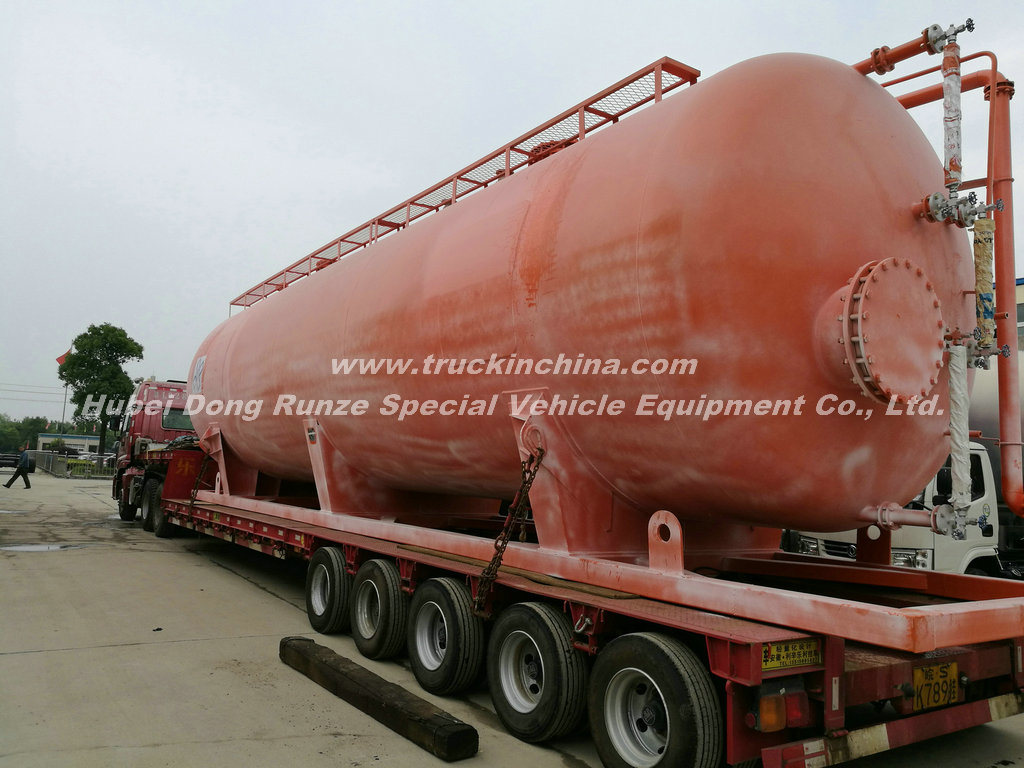 Skid Tank Lined LDPE 60cbm -80cbm (500 bbl Frac Tank) for Oilfield Onsite Acid Supply and Holding Mounted Trailers Ease of Transportation Chemical Contain HCl