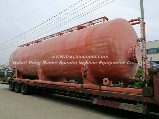 Skid Tank Lined LDPE 60cbm -80cbm (500 bbl Frac Tank) for Oilfield Onsite Acid Supply and Holding Mounted Trailers Ease of Transportation Chemical Contain HCl