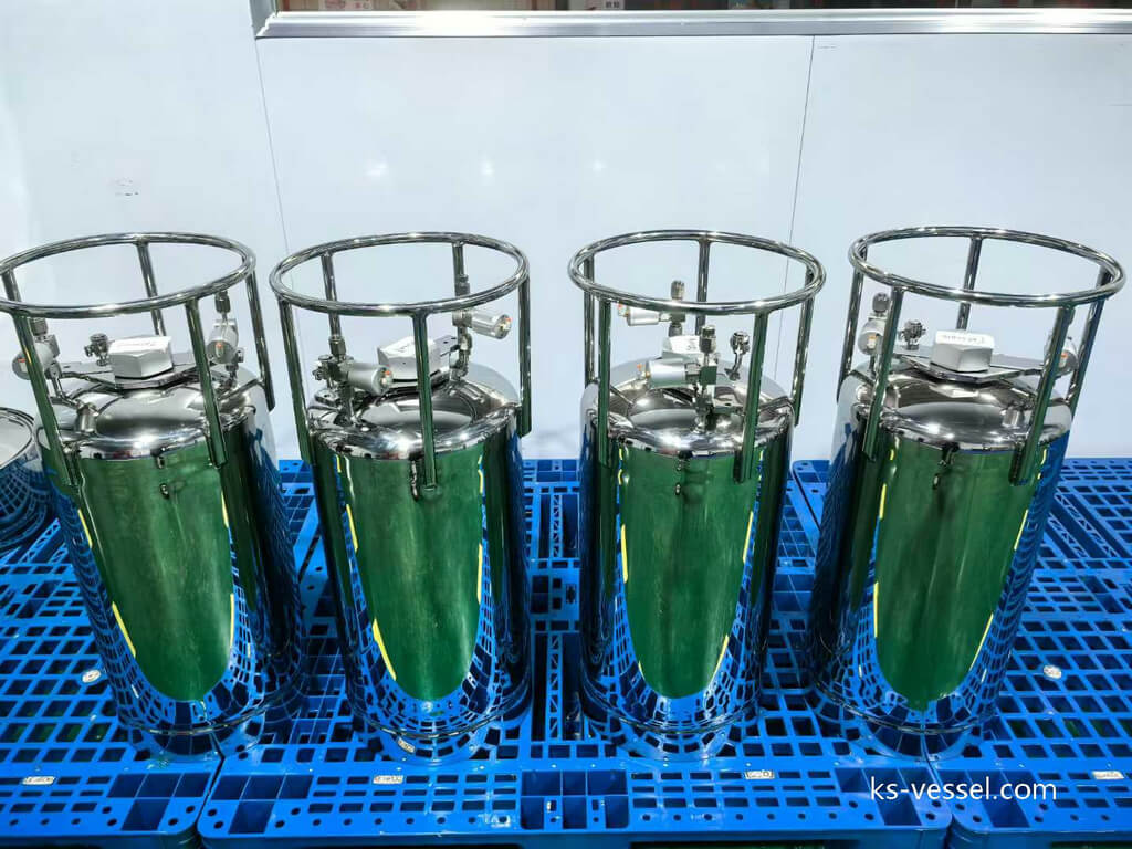 20PCS Electronic-grade High Purity KSC10G Stainless Steel UN Specialty Gas Cylinders For TEOS,TEB Ready for Delivery