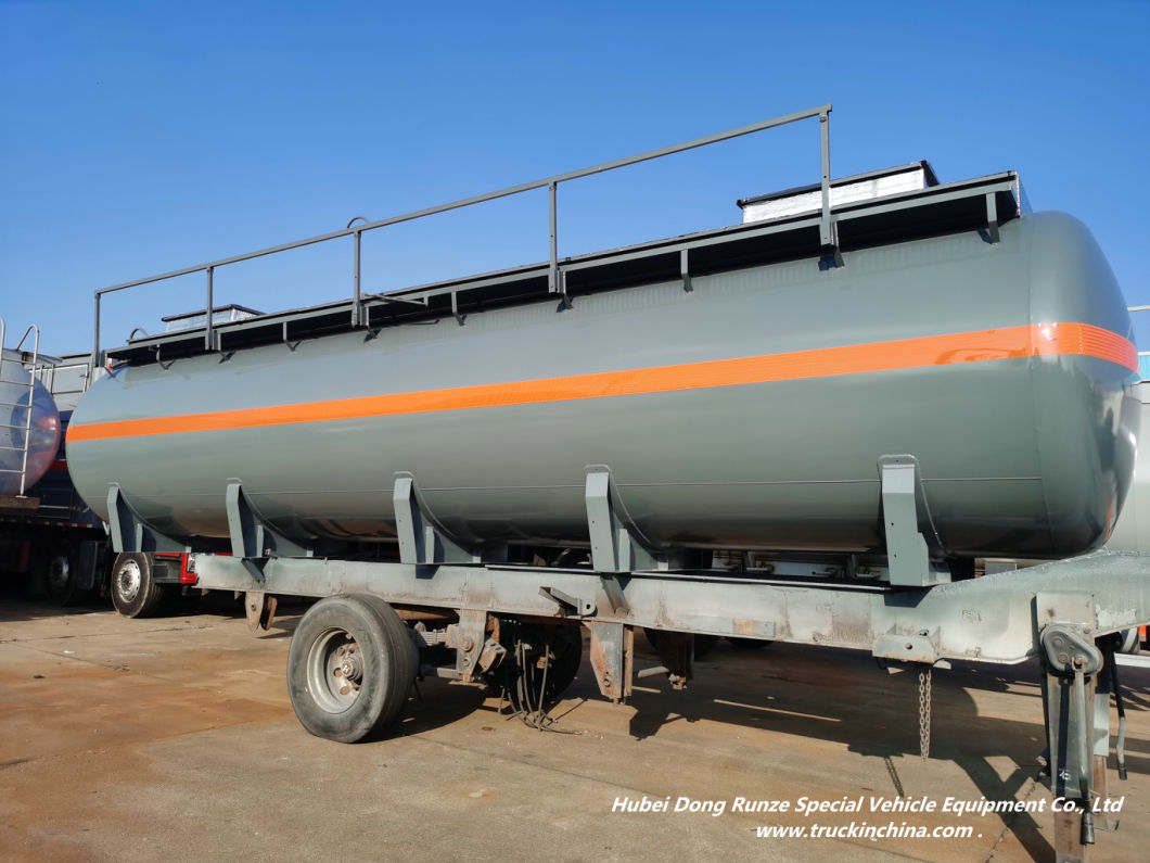 Trailer Mounted Lined PE Hydrochloric Acid (HCl) Storage Transport Tanks 6600gallon for Saudi Arabia