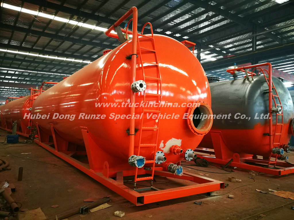 China Made 500bbl Frac Tank for Hydrochloric Acid 32%, PE Lining Tanks for Iraq Market