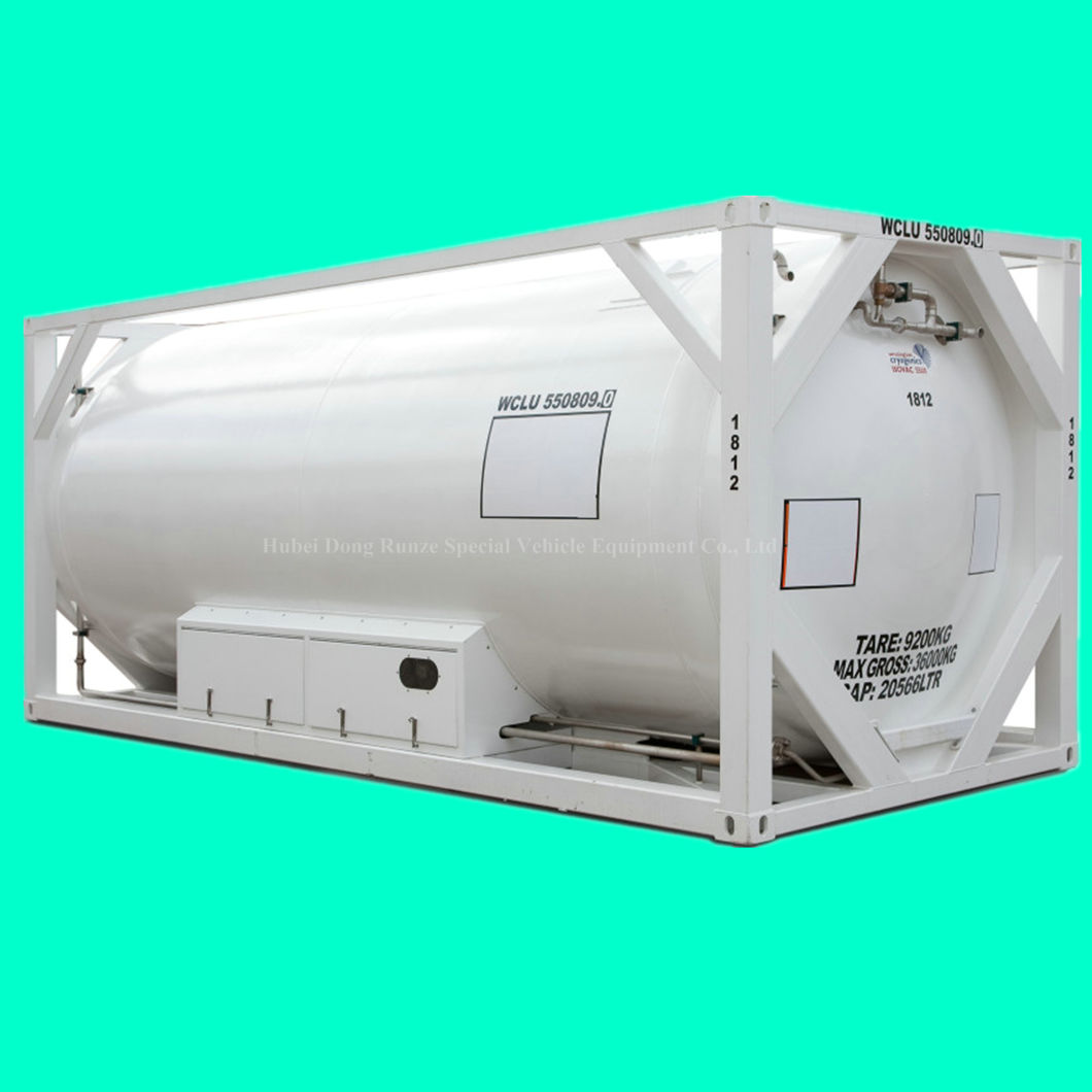 45FT T75 ISO Portable Tank for Un1972 Methane Refrigerated Liquid Cryogenic Liquid 51000liters Lox Lin Lar Lco2 LNG