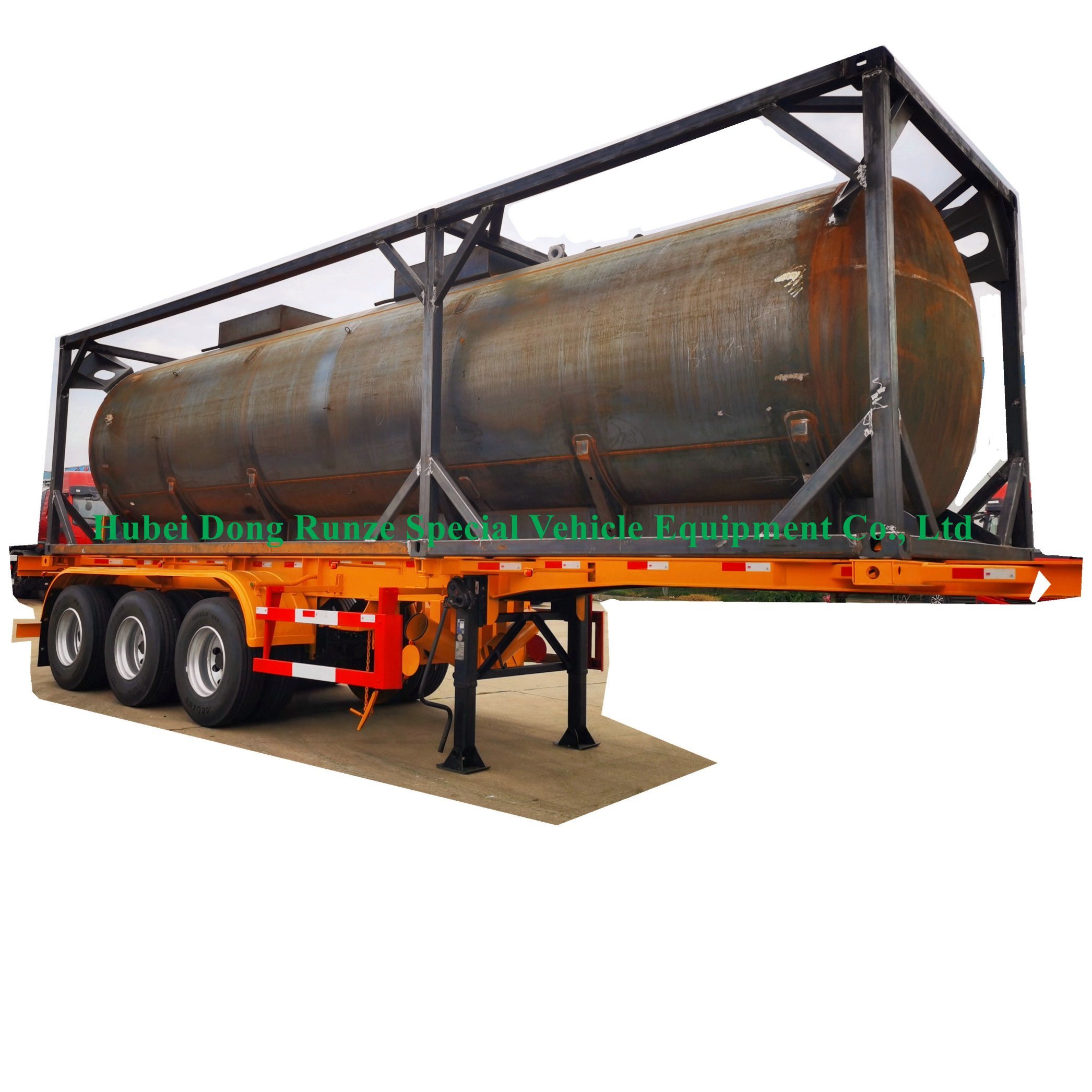 Customized 30 Feet Lined 22mm LLDPE Tank Container for Sodium Hypochlorite (Bleach NaClO) 