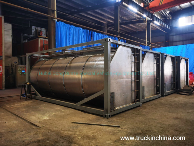 Steel Lined LLDPE 20FT ISO Container Tanks for Concentrated Sulfuric Acid BV ASME CCS Aproved for Ship Train Transport